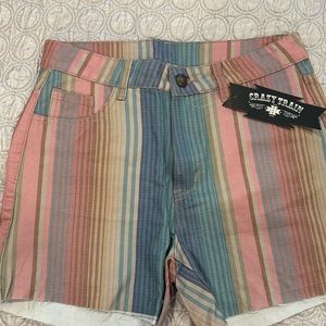 Crazy Tain Striped Shorts Size Medium
